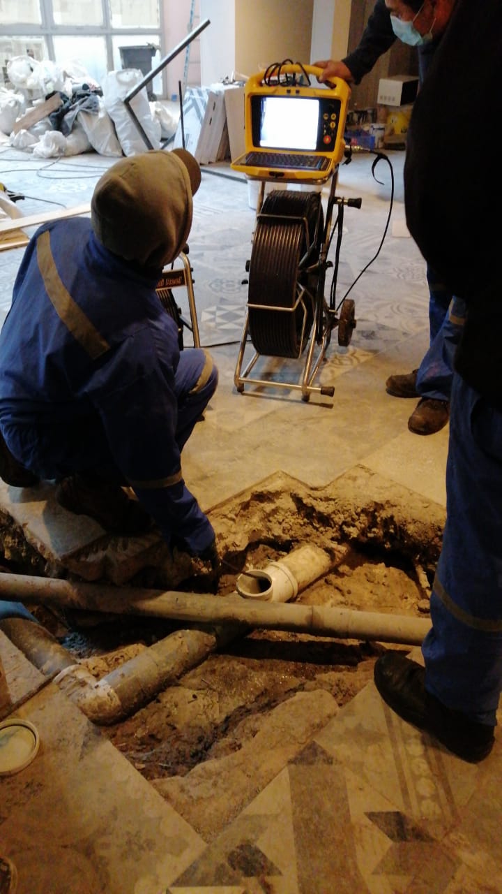 Inspección en losa piso 1 con video verificación